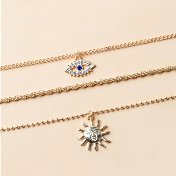 n e w | eye and sun necklace ⭐️ - Picture 3 of 8